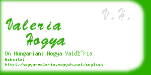 valeria hogya business card